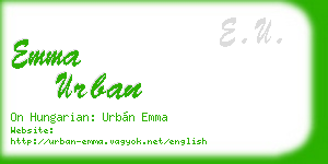 emma urban business card